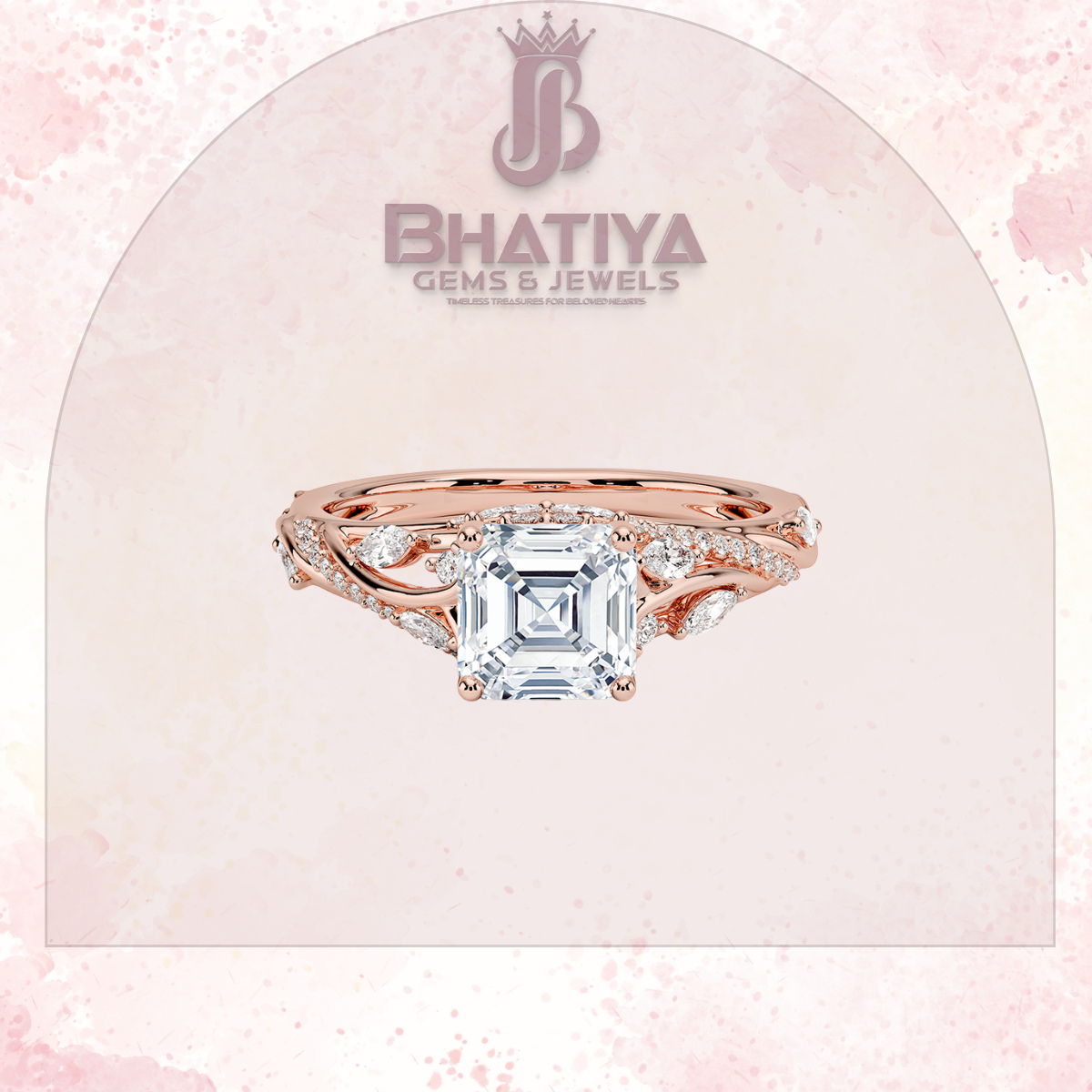 Begonia Vine Diamond Ring – Elegant Floral-Inspired Fine Jewelry Floral Touch of Luxury.