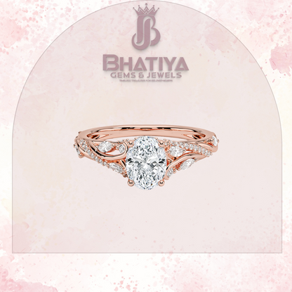 Begonia Vine Diamond Ring – Elegant Floral-Inspired Fine Jewelry Floral Touch of Luxury.
