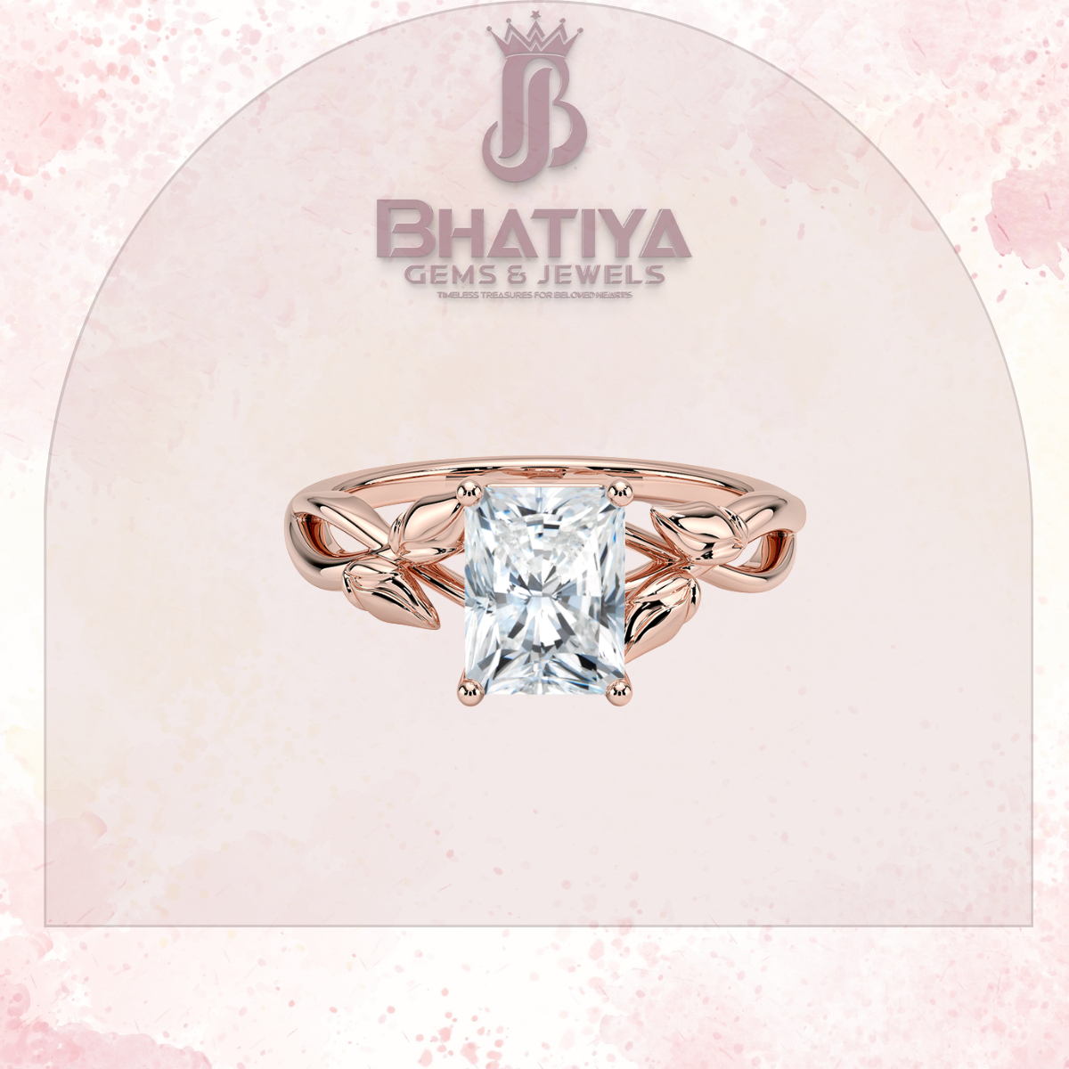 Budding Willow Solitaire Engagement Ring – 14K White Gold | Brilliant Earth Style