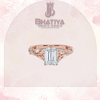 Begonia Vine Diamond Ring – Elegant Floral-Inspired Fine Jewelry Floral Touch of Luxury.