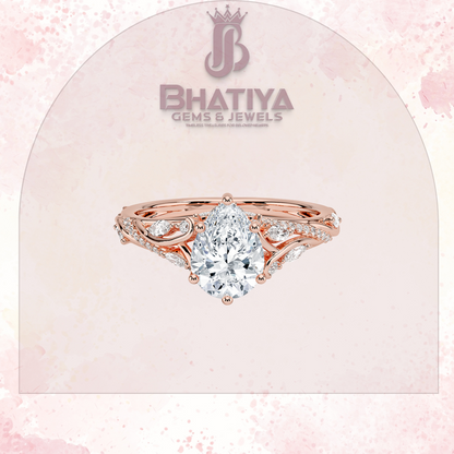 Begonia Vine Diamond Ring – Elegant Floral-Inspired Fine Jewelry Floral Touch of Luxury.