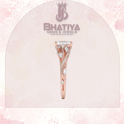 Begonia Vine Diamond Ring – Elegant Floral-Inspired Fine Jewelry Floral Touch of Luxury.