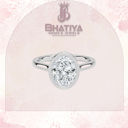 Radiant Elegance luxury Cut Diamond Ring in Yellow Gold Bezel Setting