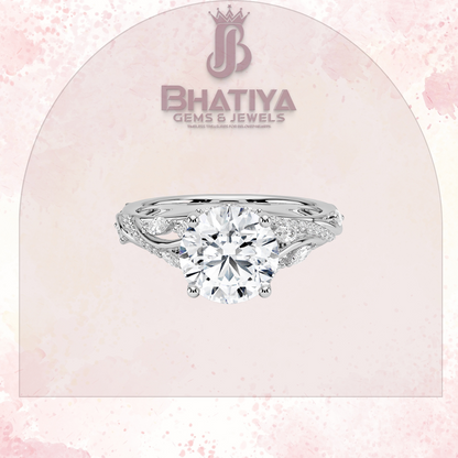 Begonia Vine Diamond Ring – Elegant Floral-Inspired Fine Jewelry Floral Touch of Luxury.