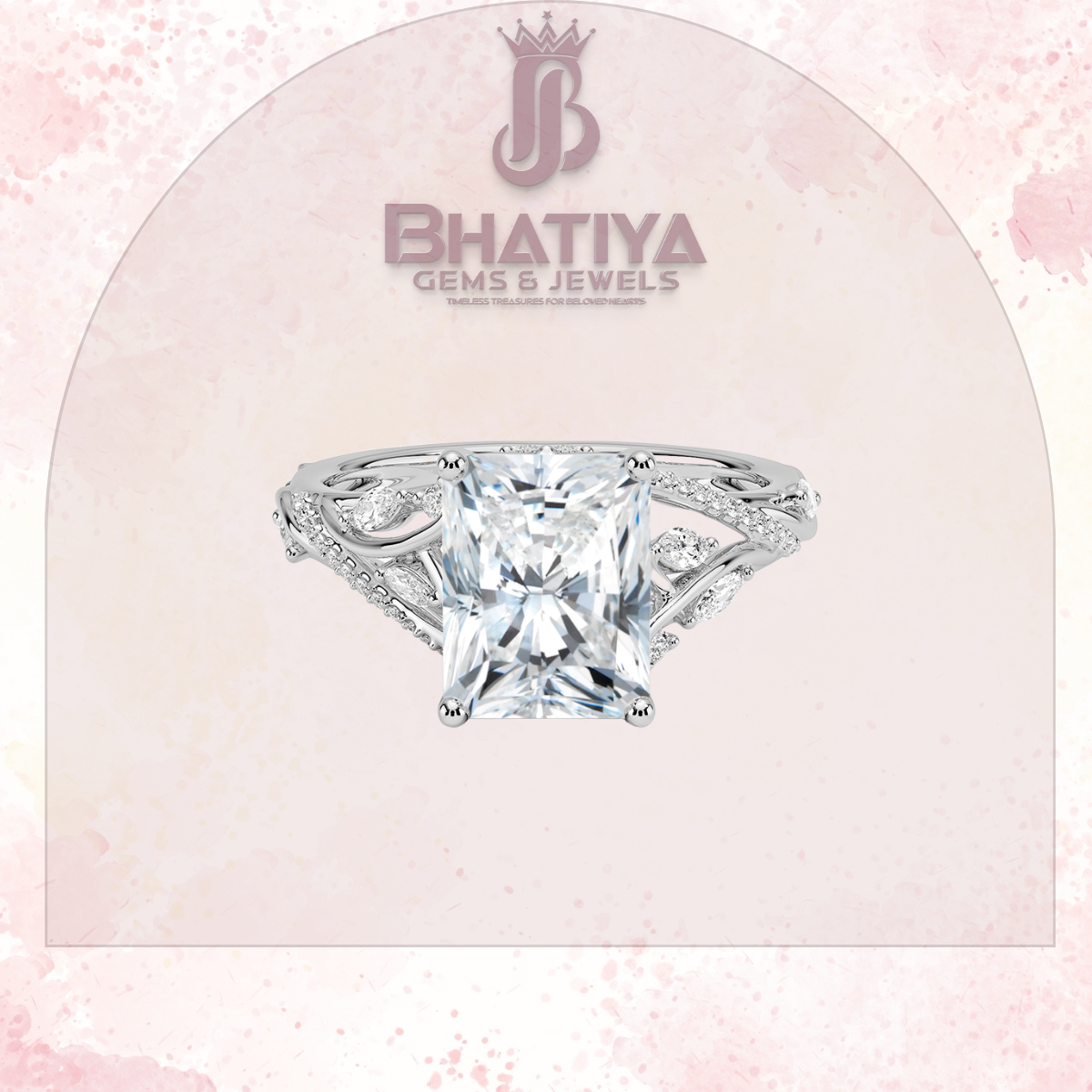 Begonia Vine Diamond Ring – Elegant Floral-Inspired Fine Jewelry Floral Touch of Luxury.