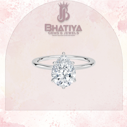 Classic Diamond Engagement Ring Minimalist Yellow Gold Setting Pure Love Solitaire Ring.