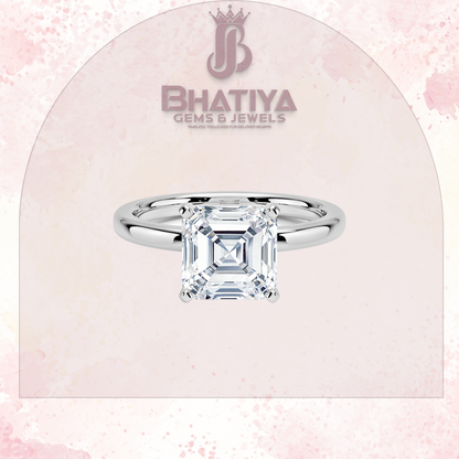 Elegant Diamond Solitaire Ring in 14K Gold with Comfort Fit Band – Timeless Piece for Engagements and Moissanite Diamond