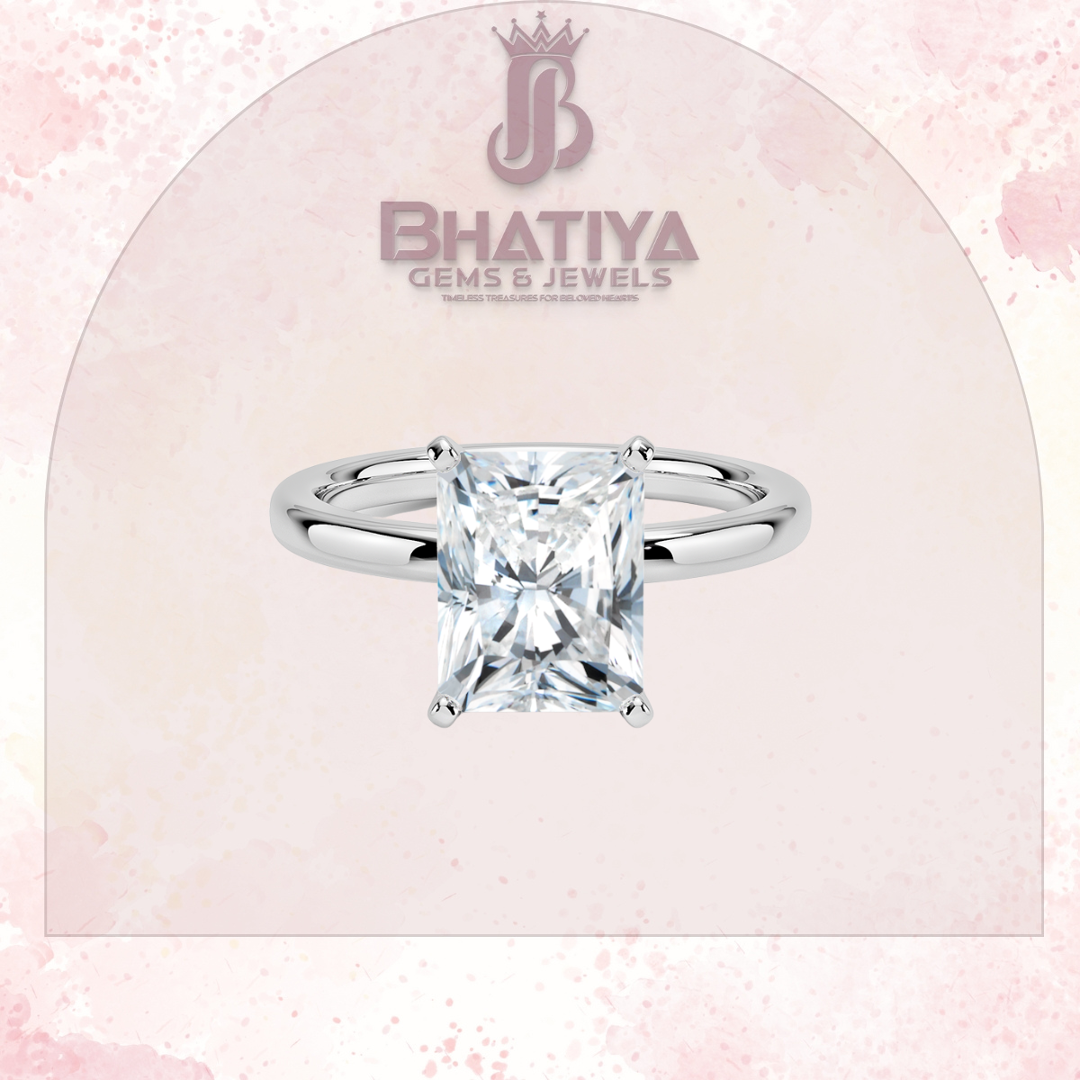 Elegant Diamond Solitaire Ring in 14K Gold with Comfort Fit Band – Timeless Piece for Engagements and Moissanite Diamond