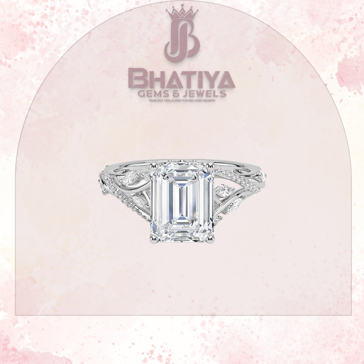 Begonia Vine Diamond Ring – Elegant Floral-Inspired Fine Jewelry Floral Touch of Luxury.