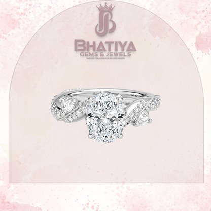 Royal Radiance Diamond Ring – 14K Gold Plated with Twisted Pave Band For Men's and Woman
