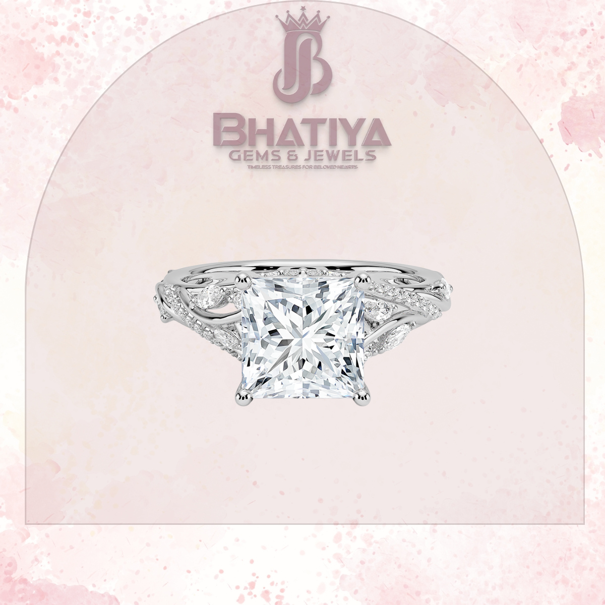 Begonia Vine Diamond Ring – Elegant Floral-Inspired Fine Jewelry Floral Touch of Luxury.