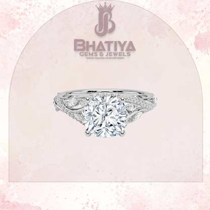 Begonia Vine Diamond Ring – Elegant Floral-Inspired Fine Jewelry Floral Touch of Luxury.