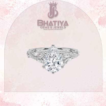 Begonia Vine Diamond Ring – Elegant Floral-Inspired Fine Jewelry Floral Touch of Luxury.