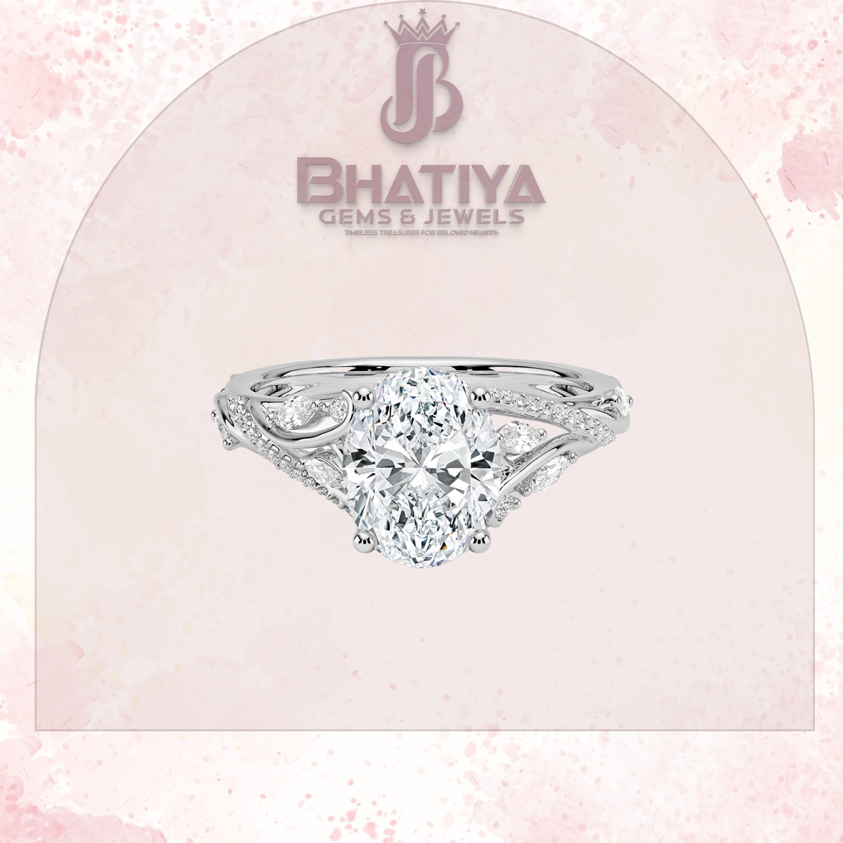 Begonia Vine Diamond Ring – Elegant Floral-Inspired Fine Jewelry Floral Touch of Luxury.