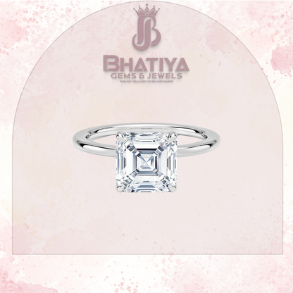 Classic Diamond Engagement Ring Minimalist Yellow Gold Setting Pure Love Solitaire Ring.