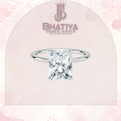 Classic Diamond Engagement Ring Minimalist Yellow Gold Setting Pure Love Solitaire Ring.