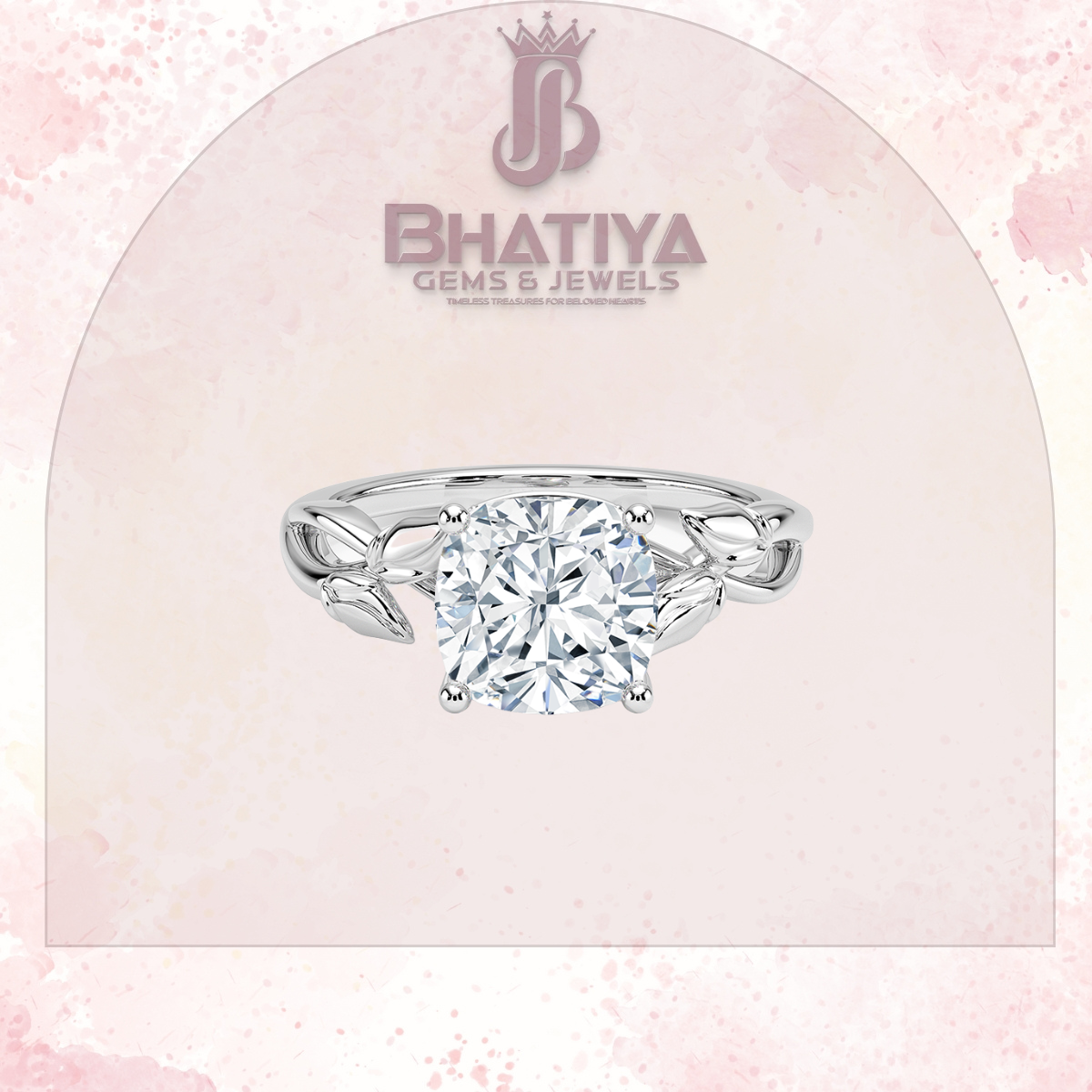 Budding Willow Solitaire Engagement Ring – 14K White Gold | Brilliant Earth Style