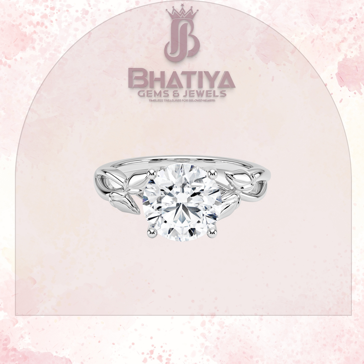 Budding Willow Solitaire Engagement Ring – 14K White Gold | Brilliant Earth Style