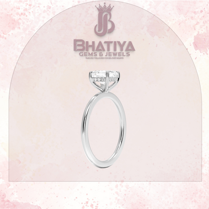 Classic Diamond Engagement Ring Minimalist Yellow Gold Setting Pure Love Solitaire Ring.