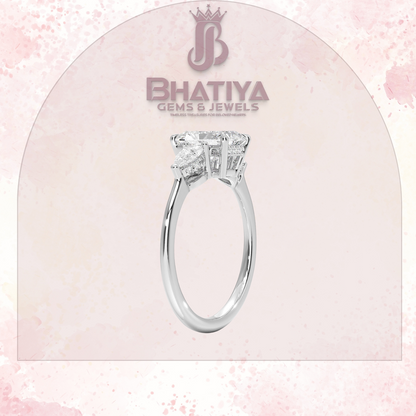 Elegant Diamond Engagement Ring – 14K Yellow Gold with Side Pear-Shaped Diamonds Luxury Fine Jewelry by Bhatiya Gems & Jewels