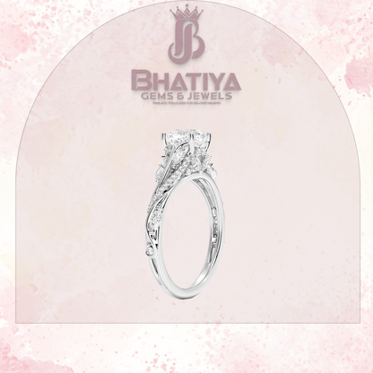 Begonia Vine Diamond Ring – Elegant Floral-Inspired Fine Jewelry Floral Touch of Luxury.