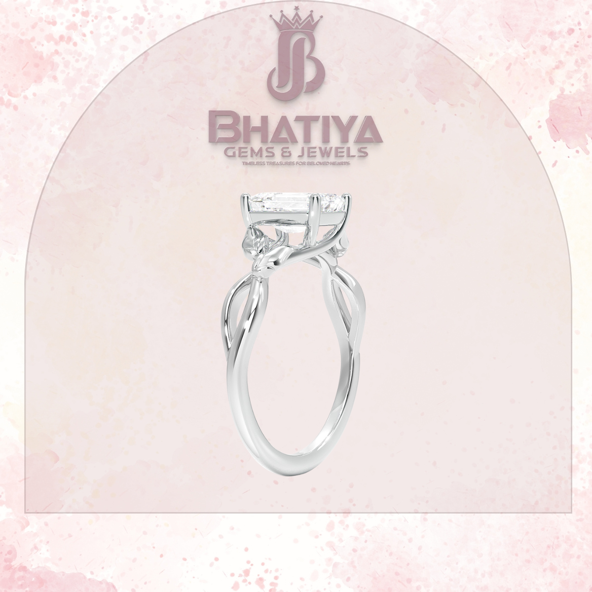 Budding Willow Solitaire Engagement Ring – 14K White Gold | Brilliant Earth Style