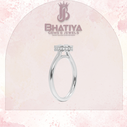 Radiant Elegance luxury Cut Diamond Ring in Yellow Gold Bezel Setting