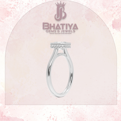 Radiant Elegance luxury Cut Diamond Ring in Yellow Gold Bezel Setting