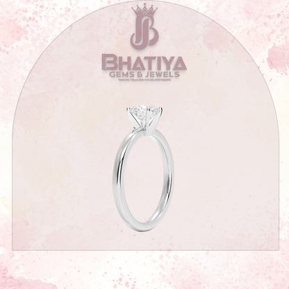 Elegant Diamond Solitaire Ring in 14K Gold with Comfort Fit Band – Timeless Piece for Engagements and Moissanite Diamond