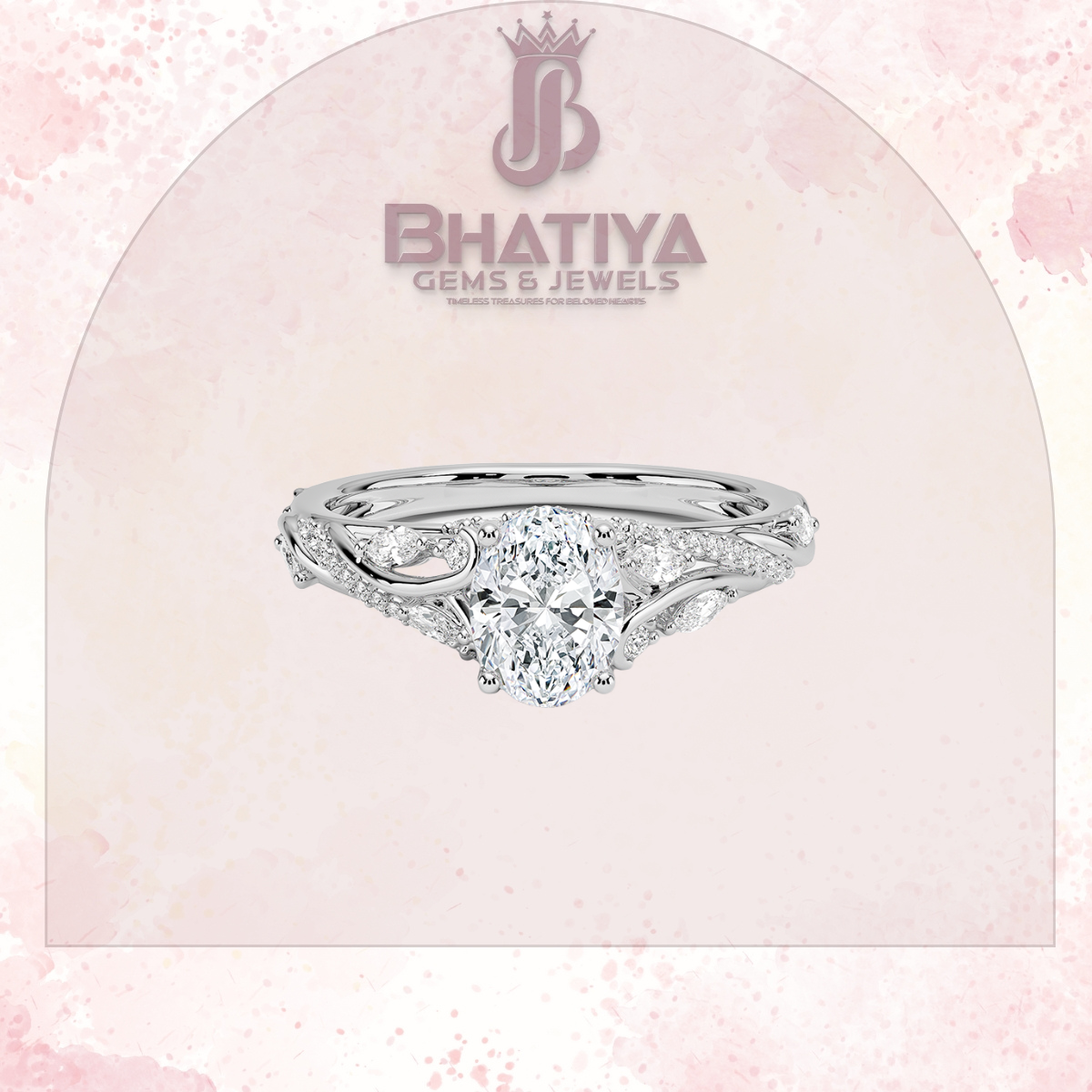 Begonia Vine Diamond Ring – Elegant Floral-Inspired Fine Jewelry Floral Touch of Luxury.