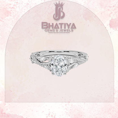Begonia Vine Diamond Ring – Elegant Floral-Inspired Fine Jewelry Floral Touch of Luxury.