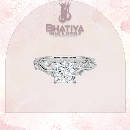 Begonia Vine Diamond Ring – Elegant Floral-Inspired Fine Jewelry Floral Touch of Luxury.