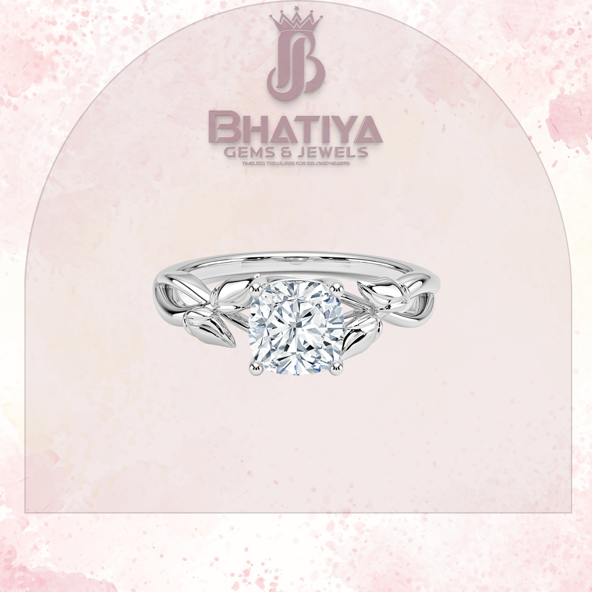 Budding Willow Solitaire Engagement Ring – 14K White Gold | Brilliant Earth Style