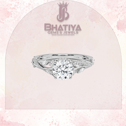 Begonia Vine Diamond Ring – Elegant Floral-Inspired Fine Jewelry Floral Touch of Luxury.