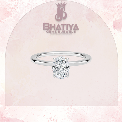Classic Diamond Engagement Ring Minimalist Yellow Gold Setting Pure Love Solitaire Ring.