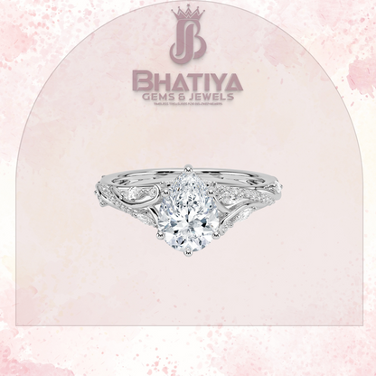 Begonia Vine Diamond Ring – Elegant Floral-Inspired Fine Jewelry Floral Touch of Luxury.