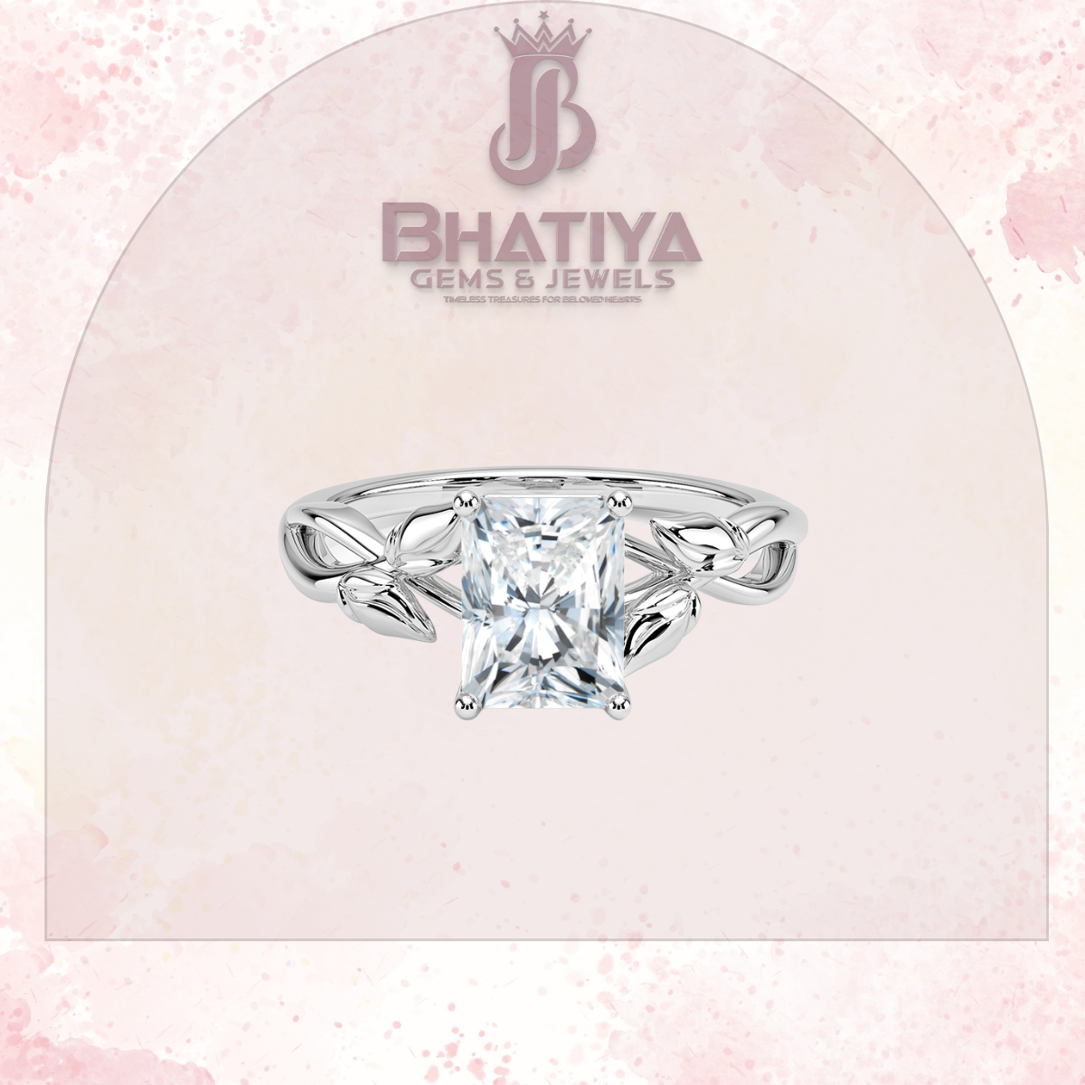 Budding Willow Solitaire Engagement Ring – 14K White Gold | Brilliant Earth Style