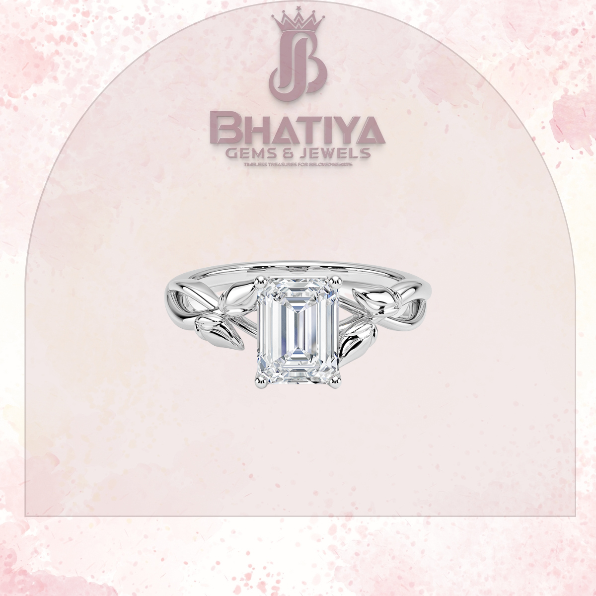 Budding Willow Solitaire Engagement Ring – 14K White Gold | Brilliant Earth Style