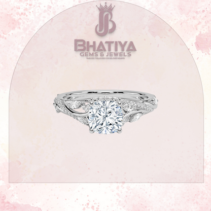 Begonia Vine Diamond Ring – Elegant Floral-Inspired Fine Jewelry Floral Touch of Luxury.