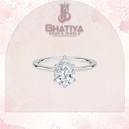 Classic Diamond Engagement Ring Minimalist Yellow Gold Setting Pure Love Solitaire Ring.