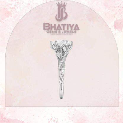 Begonia Vine Diamond Ring – Elegant Floral-Inspired Fine Jewelry Floral Touch of Luxury.