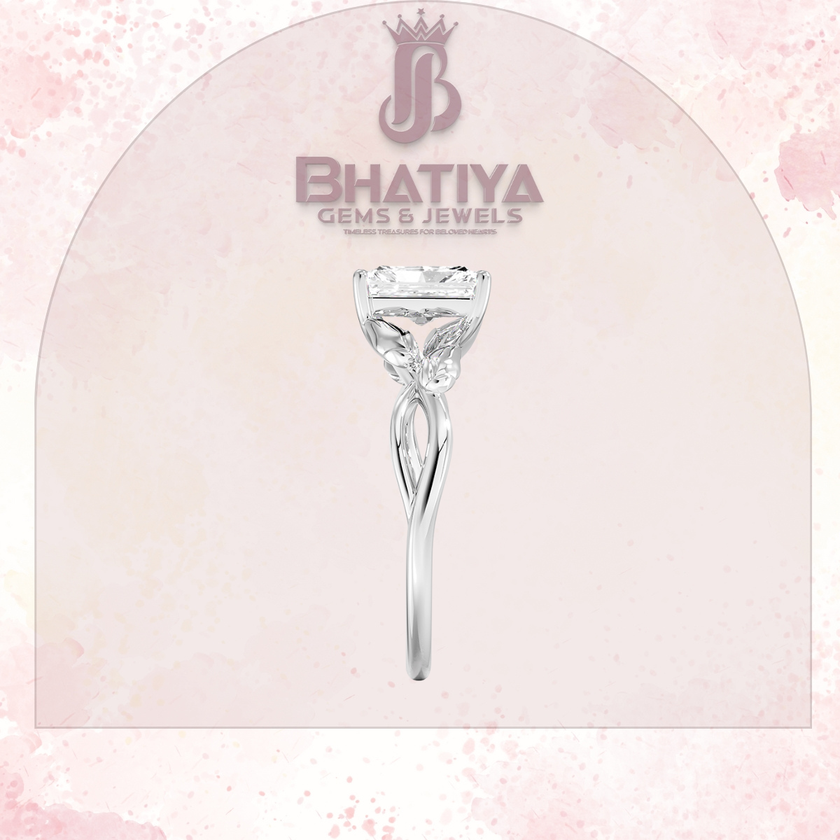 Budding Willow Solitaire Engagement Ring – 14K White Gold | Brilliant Earth Style