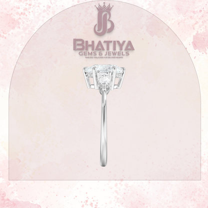 Elegant Diamond Engagement Ring – 14K Yellow Gold with Side Pear-Shaped Diamonds Luxury Fine Jewelry by Bhatiya Gems & Jewels