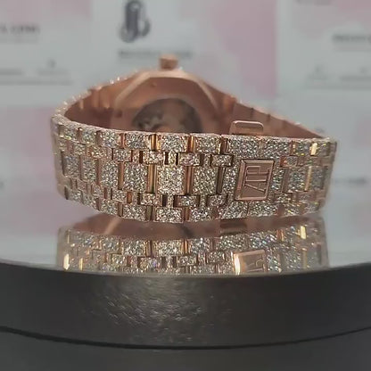 Moissanite Diamond VVS Hip-hop Watch Stainless Steel Handmade Setting Luxury With Handmade Diamond Setting