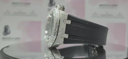 VVS Moissanite Diamond Hip-hop Watch Stainless Steel Handmade Setting Luxury Huge Dial With Test Passed Moissanite Watch