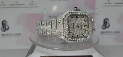 Customized VVS D Moissanite Automatic Movement Moissanite Diamonds Iced Out Timepiece for Men and Women